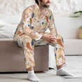 thumbnail image 7 of Picia Tropical Beach Sea Shell Pattern Men’s Long-Sleeve Sleepwear Set - Soft 2-Piece Loungewear with Pockets, Comfy PJs for Relaxing Nights-XX-Large, 7 of 7