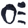 thumbnail image 3 of Unique Bargains Stripes Elastic Cross Headwrap Navy Blue, 3 of 6