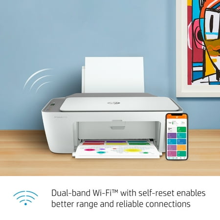 HP - DeskJet 2755e Wireless Inkjet Printer with 3 months of Instant Ink Included with HP+ - White