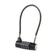 thumbnail image 5 of Candado de cable con combinación de 4 dígitos y logotipo de seguridad robusto. Candados de seguridad multiusos. Cable de 476 cm, 5 of 9