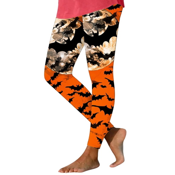 TFEOQRY Womens Halloween Print Leggings High Waist Soft Skinny Casual Pants for Festival Party Wear