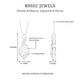 thumbnail image 4 of Rosec Jewels Pear Shaped Cubic Zirconia Pendant Necklace for Women (12X8 mm), 925 Sterling Silver, 4 of 8
