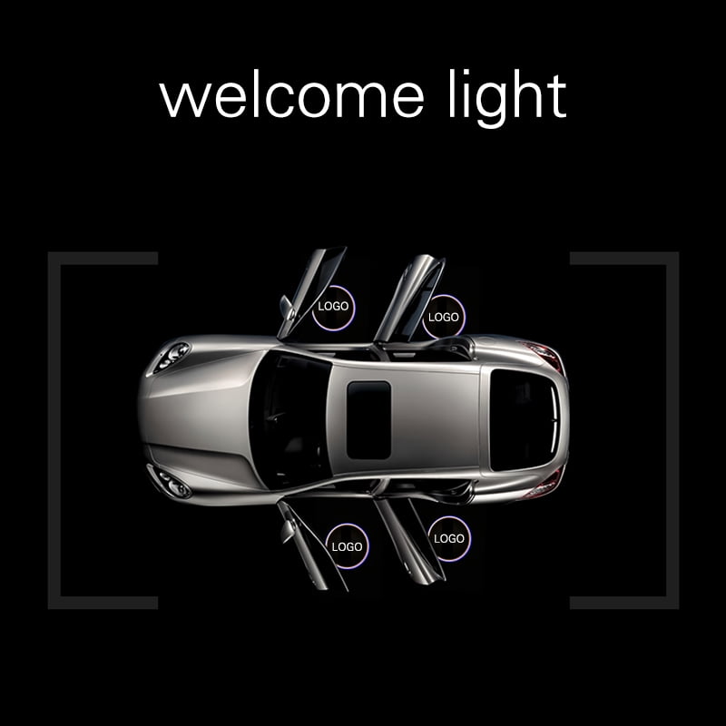 1pcs car door logo light welcome lamp laser light universal wireless projector light atmosphere car led ambient decoration light