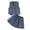 C1_Blue, variant on Girl Denim Jeans Sleeveless Button Down Vest Mini Skirt Two Piece Cute Outfit Set For 2-7 Years