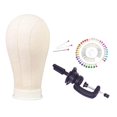 thumbnail image 2 of Canvas Wigs Mannequin Head for Making/Drying/Styling Wigs 24inch, 2 of 9
