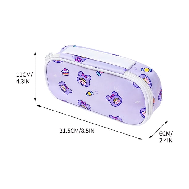 Yhmxh Organizadores y almacenamiento Estuche para lápices de gran capacidad y estilo de alta belleza para estudiantes, bolsa de maquillaje, bolsa de almacenamiento Almacenamiento de ducha