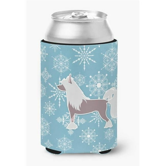 Winter Snowflake Chinese Crested Can or Bottle Hugger