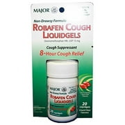 Rugby Robafen Cough Suppressant Liquidgels, 15 mg, 20 Count