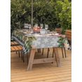 thumbnail image 2 of Outdoor Tablecloth with Umbrella Hole and Zipper, Christmas Dog Rectangle Table Cloth 60x120 Inch Waterproof Tablecloth, Winter Xmas Gingerbread Snowflakes Grey Picnic Table Cover for Patio Camping, 2 of 7