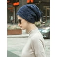 thumbnail image 3 of Luxtrada Knitted Scarf Hat Neck Head Warmer Wrap Warm Winter Hats Winter Beanie Hat Scarf Warm Knit Hat Thick Knit Skull Cap for Men Women (Navy), 3 of 7