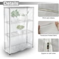 thumbnail image 6 of Wire Rack Cover Shelf Cover,PVC Waterproof/Dustproof Storage Shelving Unit Cover, Fits Racks 36" W x 14" D x 54" H, Used to Cover Sundries,1 Pack (Translucent Frosted), 6 of 17