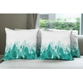 thumbnail image 6 of Ambesonne Butterfly Throw Pillow Cover 4 Pack, Spring Theme Abstract, 16", Teal White, 6 of 7