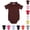 Brown, variant on Zpanxa Newborn Girl Onesies Short Sleeve Solid Color Summer Bodysuit with Snap Closure Navy 18 Months
