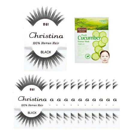 12 Packs #61 100% Human Hair Fake Eyelashes, The best guaranteed quality lashes available in the eyelash market. By (Best Ac In Indian Market)