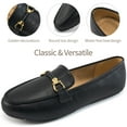 thumbnail image 4 of Ecetana Loafers for Women Flats Shoes Business Casual Slip On Work Flats Comfort Lightweight Penny Loafer, 4 of 7