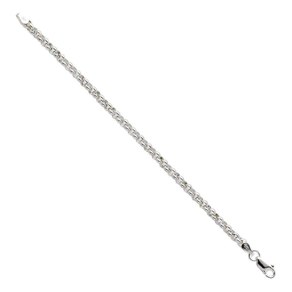 Goldia Sterling Silver 4.75mm Half Round Belcher Chain Necklace 