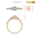 thumbnail image 5 of ANGARA Natural Diamond Side Stone Engagement Ring in 14K Rose Gold for Women (Size-5.9mm| Color-K| Clarity-I3) | April Birthstone, Birthday, Anniversary, Jewelry Gift for Women | Natural Diamond Ring, 5 of 10
