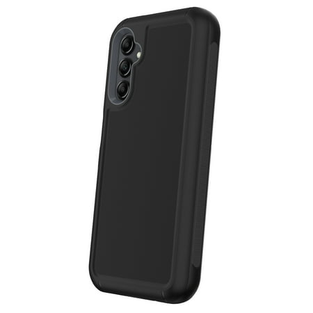 onn. rugged phone case for samsung galaxy a14 5g - black/gray