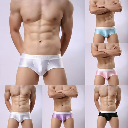 

rygai Men U Convex Briefs Boxers Elastic Mid Rise Underwear Underpants Purple M
