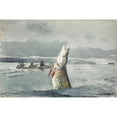 thumbnail image 2 of Winslow Homer 24x17 Gold Ornate Framed and Double Matted Museum Art Print Titled - Pike, Lake St. John (Ouananiche Fishing) (1897), 2 of 4