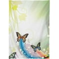 thumbnail image 2 of Flower Butterfly Rectangle Tablecloth, Dust Proof Anti Wrinkle Wipeable Table Cloth Tabletop foration of Dinner Kitchen Wedding Holiday Party 60"x120" Decor Gift, 2 of 7