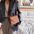 thumbnail image 1 of Bolsa Vintage Stone Pattern Messenger Tote Bag de hombro de cuero (Marrón) Ehuebsd Para estrenar, 1 of 9