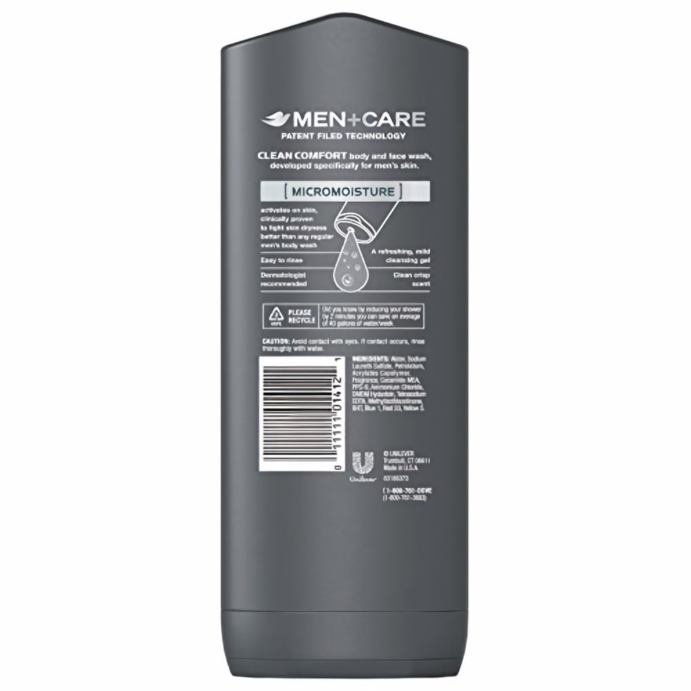 Dove Men+Care Body Wash and Face Wash Clean Comfort 13.5 oz (Pack of 3)