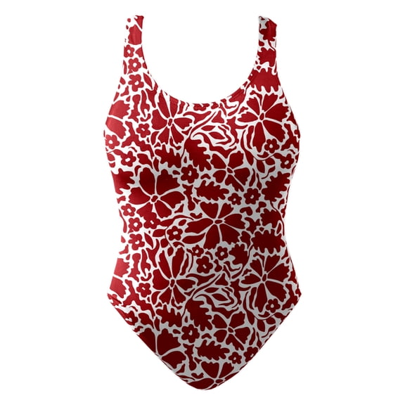 Traje de Baño Completo Op para Mujer con Tirantes Rojo Talla M