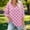 Pink, variant on SCSAlgin Womens Plus Size Polka Dot Tops 3/4 Sleeve Blouses Crew Neck Shirts Casual Loose Tunic Tops