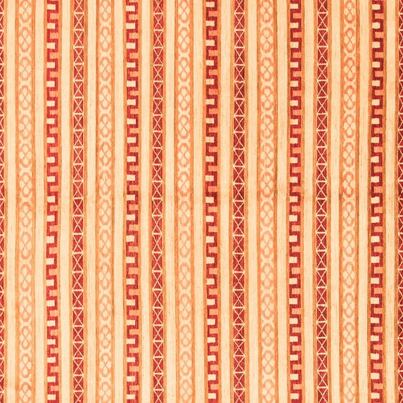 Ahgly Company Indoor Square Abstract Orange Modern Area Rugs, 8' Square
