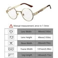 thumbnail image 2 of Round Vintage Retro Steampunk Gold Frame Mens Hippie Clear Lens Glasses, 2 of 6