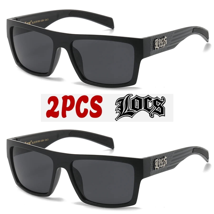 MENS ALL AMERICAN LOCS OG GANGSTER LOWRIDER CHOLO DARK BLACK