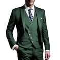 thumbnail image 3 of Trajes para hombres Disfraces de alta calidad 2024 Blazer Chaleco y pantalones 3 piezas Vestido de noche de negocios de boda Conjunto de traje de hombre de corte entallado, 3 of 5