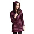 thumbnail image 4 of Elezay Women Lightweight Down Jacket Long Jacket Winter Down Coat Windproof Puffer Coats Hooded Packable Purple S, 4 of 6