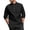 001_Black, variant on Mens 3/4 Length sleeve Tops Casual Solid Plus Size Linen Henley Shirts for Daily Business and Vocation