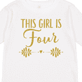 thumbnail image 4 of Inktastic 4th Birthday Gold 4 Year Old Party Girls Girls Long Sleeve Toddler T-Shirt, 4 of 5