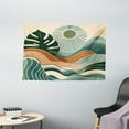 thumbnail image 2 of Ambesonne Monstera Tapestry Wall Hanging, Abstract Landscape Boho, 60"x40", Evergreen Pale Seafoam, 2 of 3