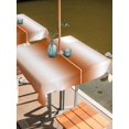 thumbnail image 6 of Burnt Orange Ombre Outdoor Tablecloth with Umbrella Hole, Abstract Art Modern Orange Gradient Spillproof Waterproof Outdoor Table Cover, Patio Tablecloths for Party/Garden/Picnic, Square 54"x54", 6 of 9