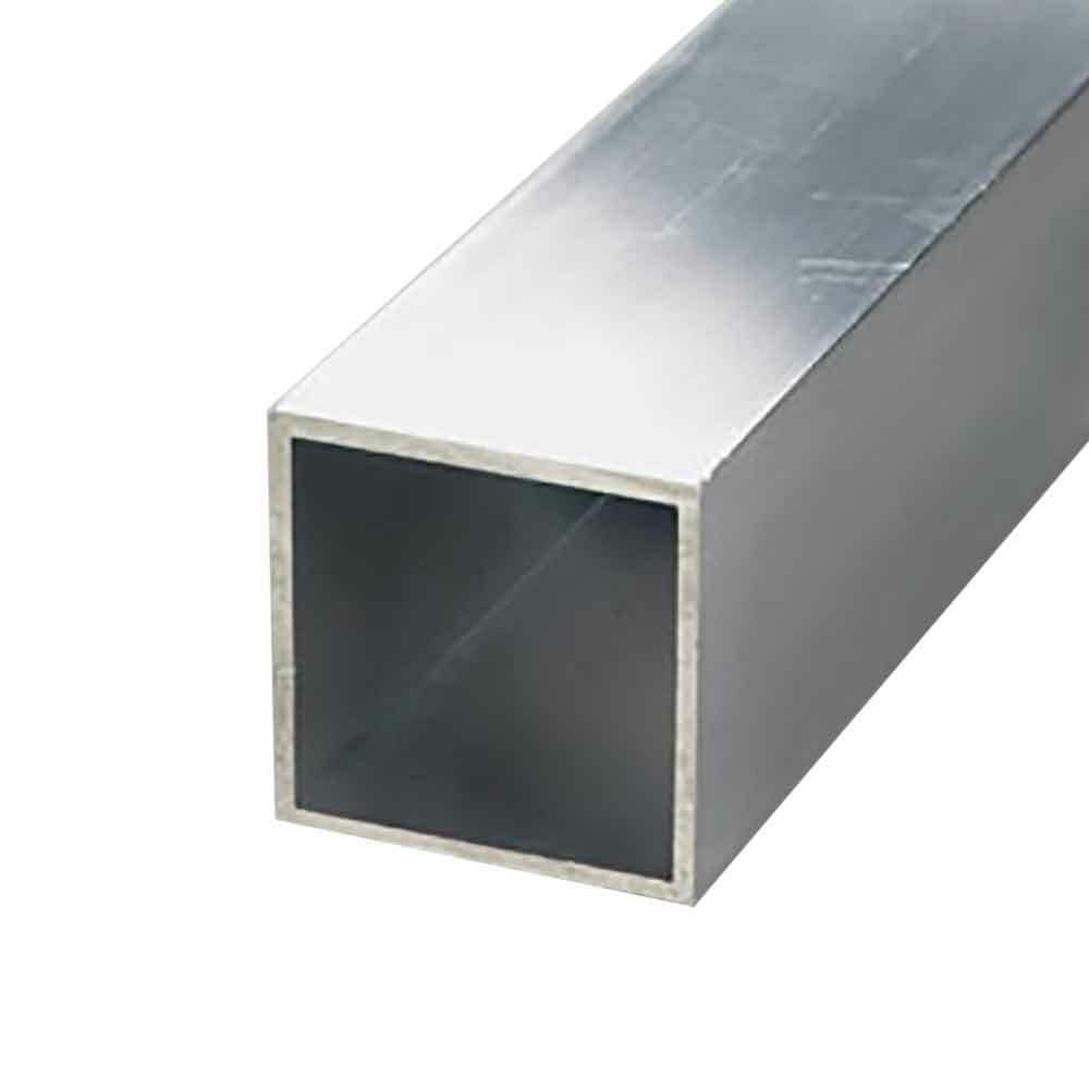 3" Aluminum Square Tube 1/4" wall x 12" long 6061 Tube Mill Finish 