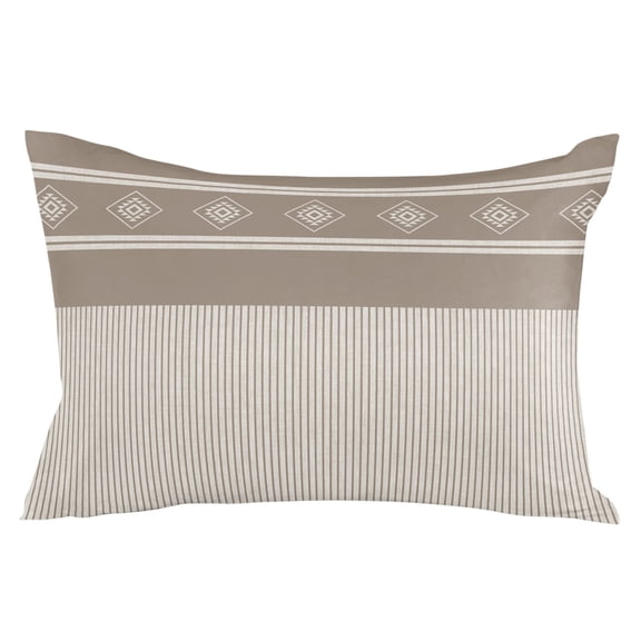 Brown Striped Throw Pillow Cover 12 x 20 Inch Decorative Pillow Cover Contemporary Geometric Art Rustic Lumbar Pillowcase Seasonal Rectangle Cushion Case for Couch Sofa Bed Living Room