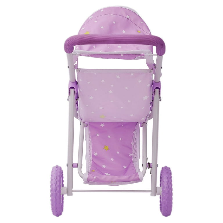 Olivia\'s Little World Twinkle Stars Princess Baby Doll Jogging Stroller,  Purple