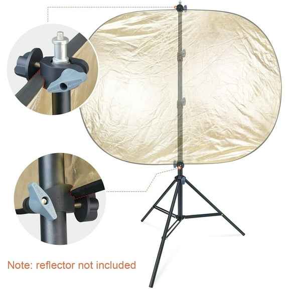 90" Light Stand Tripod W Reflector Disc Holder Clip For Reflector Diffuser for Studio, Portrait, Video Shooting