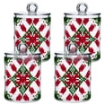 thumbnail image 2 of Christmas Theme Pattern Pixel Translucent Plastic Cans Storage Canisters with Lid Set of 2, 2 of 7