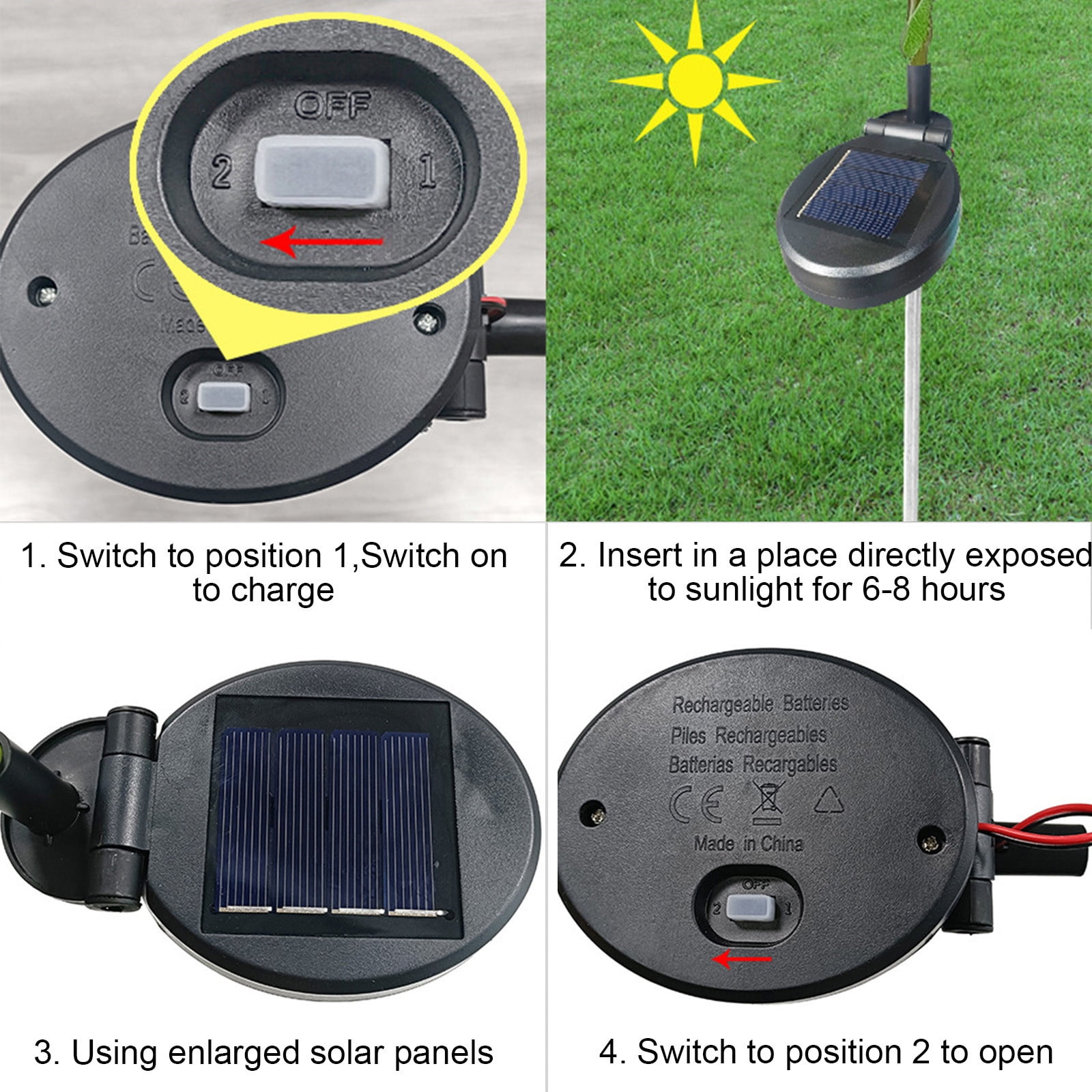 Solar Outdoor Lights waterproof Solar Flower Lights Outdoor, Solar Flowers Garden Decorative Lights Waterproof Led Landscapes Stake Lights Auto On/Off Bright Up To 8 Hrs Home Decor