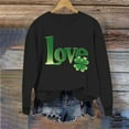 thumbnail image 4 of St Patricks Day Outfits for Women Cute Crewneck Sweatshirt Graphic Heart Shamrock Shirt Long Sleeve Casual Pullover Tops, 4 of 6