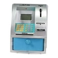 thumbnail image 1 of Mini alcancía ATM, tarro pequeño para dinero, caja de ahorro de dinero de juguete, alcancía para todas las edades azul plateado, 1 of 8