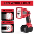 thumbnail image 2 of Linterna LED DTEZTECH para Milwaukee M18 18W 1250LM con Puerto USB y Cabezal Giratorio, 2 of 5