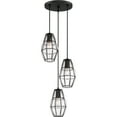 thumbnail image 3 of Ashley Harbour Transitional 3-Light Ceiling Hanging Pendant Lights, Black, 3 of 4