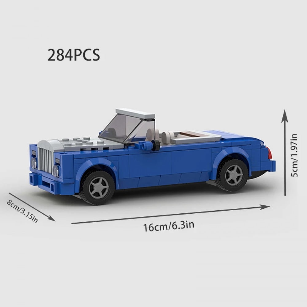 Hot MOC Sale Runabout Bricks Speed Champion City Super Vehicle Toys Cabriolet Children's Birthday Gifts Creative Garage Open Car