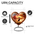 thumbnail image 2 of Yatskia Sunset Hornbill Mini Funeral Keepsake Urn for Ashes Adult Male, Little Memorial Burial Urns for Human Ashes Adult Female, (Heart Pack of 1, 3 Inch), 2 of 8